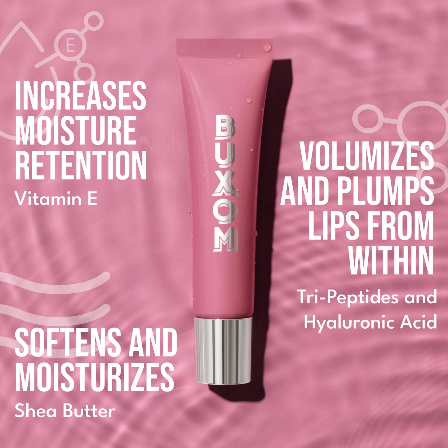 Buxom Power-Full Plumping Peptide Lip Tint, High-Shine Peptide Lip Treatment Balm for 36HR Hydration & Fuller-Looking Lips, Caramel Glaze Beauty & Personal Care Buxom