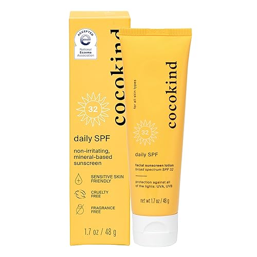 Cocokind Daily SPF, Mineral Face Sunscreen with Zinc Oxide, SPF 32, Reef Safe, Unscented, All Skin Types, Non-Toxic, Cruelty Free, 1.7 fl oz Beauty & Personal Care Cocokind