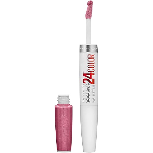 Maybelline Super Stay 24, 2-Step Liquid Lipstick Makeup, Long Lasting Highly Pigmented Color with Moisturizing Balm, Very Cranberry, Ruby Red, 1 Count Beauty & Personal Care MAYBELLINE