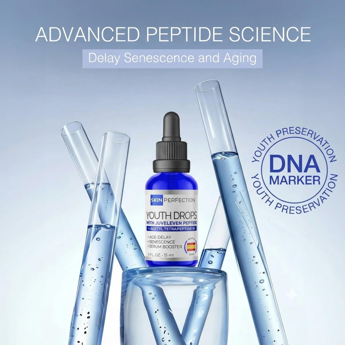 Skin Perfection Juveleven Peptide Solution Ageless Anti-aging Diy Booster Delay Senescence Look Younger Add To Any Face Cream Serum Acetyl Beauty & Personal Care Skin Perfection