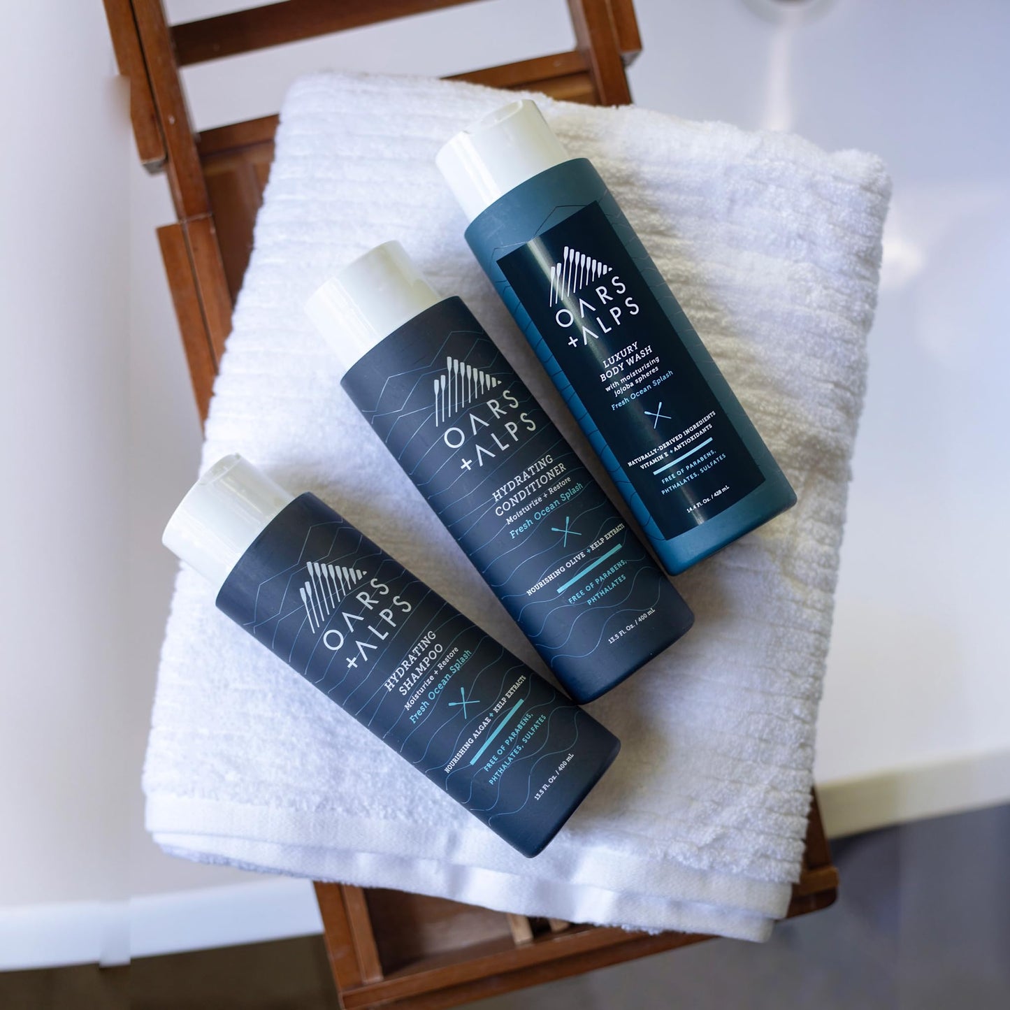 Oars + Alps Men's Sulfate Free Hair Shampoo and Conditioner Set for Men & Women, Infused with Kelp & Algae Extracts, Nourishing & Moisturizing Beauty & Personal Care Oars + Alps