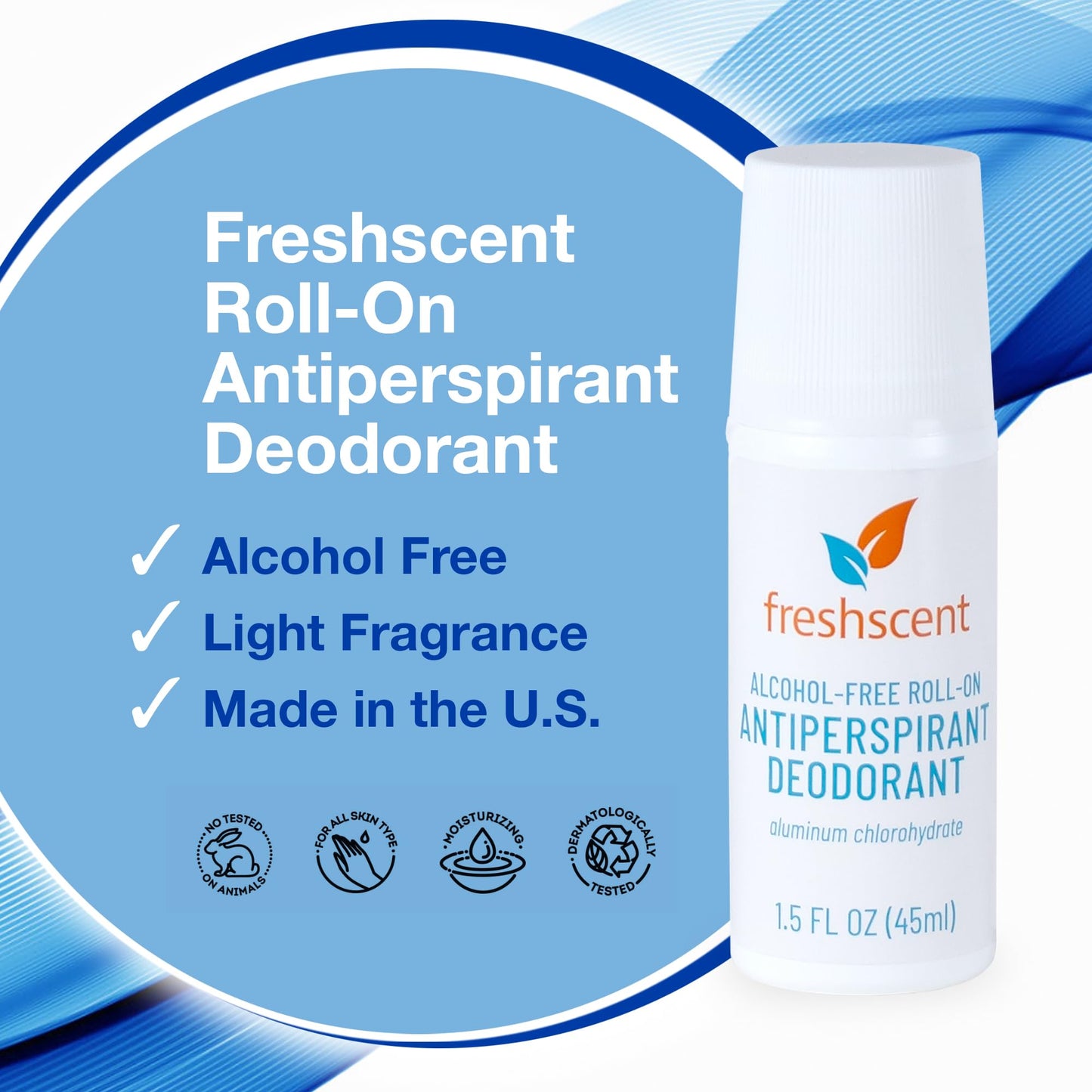Freshscent Roll-On Deodorant Alcohol Free, 1.5 oz., Pack of 96 Beauty and Personal Care Freshscent