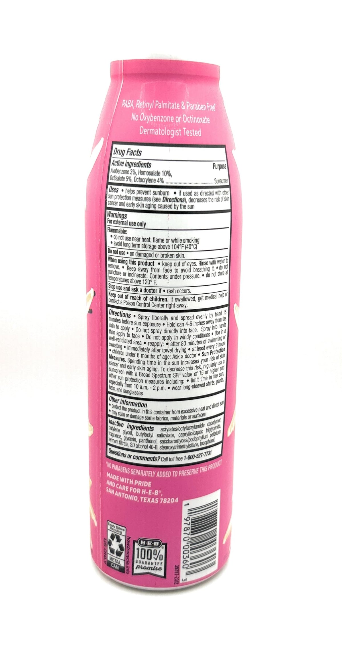 H-E-B Mexican Vanilla Scented Sunscreen Spray - SPF 50-5.5oz - 1 bottle Beauty & Personal Care H-E-B