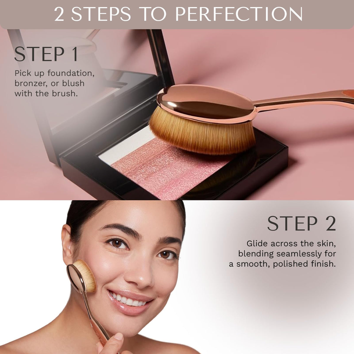 Artis Elite Oval 7 Brush Professional Foundation Brush with Patented CosmeFibre Synthetic Bristles & Ergonomic Metal Alloy Handle for Liquid, Cream