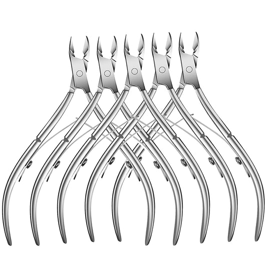 5 Packs Cuticle Trimmer, Cuticle Nippers Professional Stainless Steel Cuticle Cutter Clippers Cuticle Remover, Pedicure Manicure Tools for Fingernails Beauty and Personal Care Flauntia Default Title