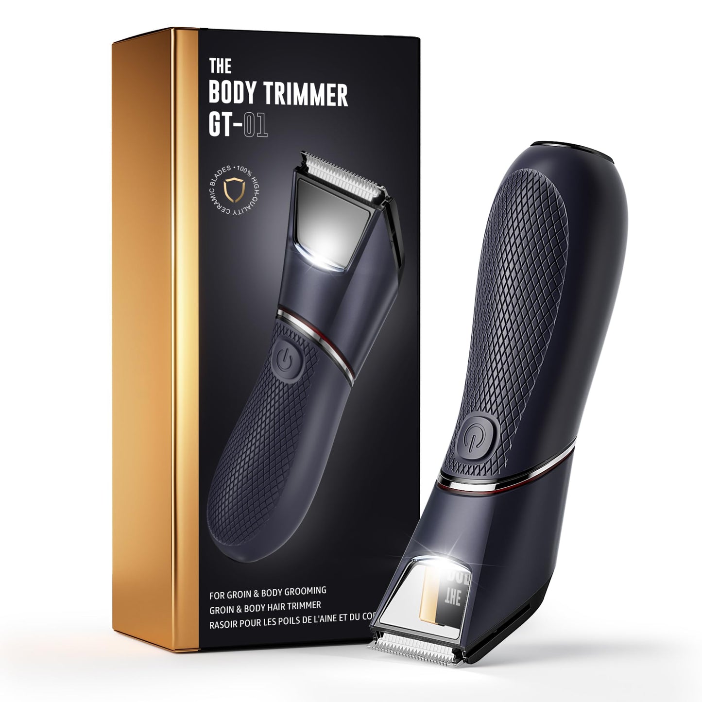 ????%?????? JMJDYITAO Body Hair Trimmer for Men:Pubic Hair Trimmer with Mirror & LED - IPX7 Waterproof Ceramic Blade Electric Ball Shaver, Wet or Dry Body Beauty and Personal Care JMJDYITAO