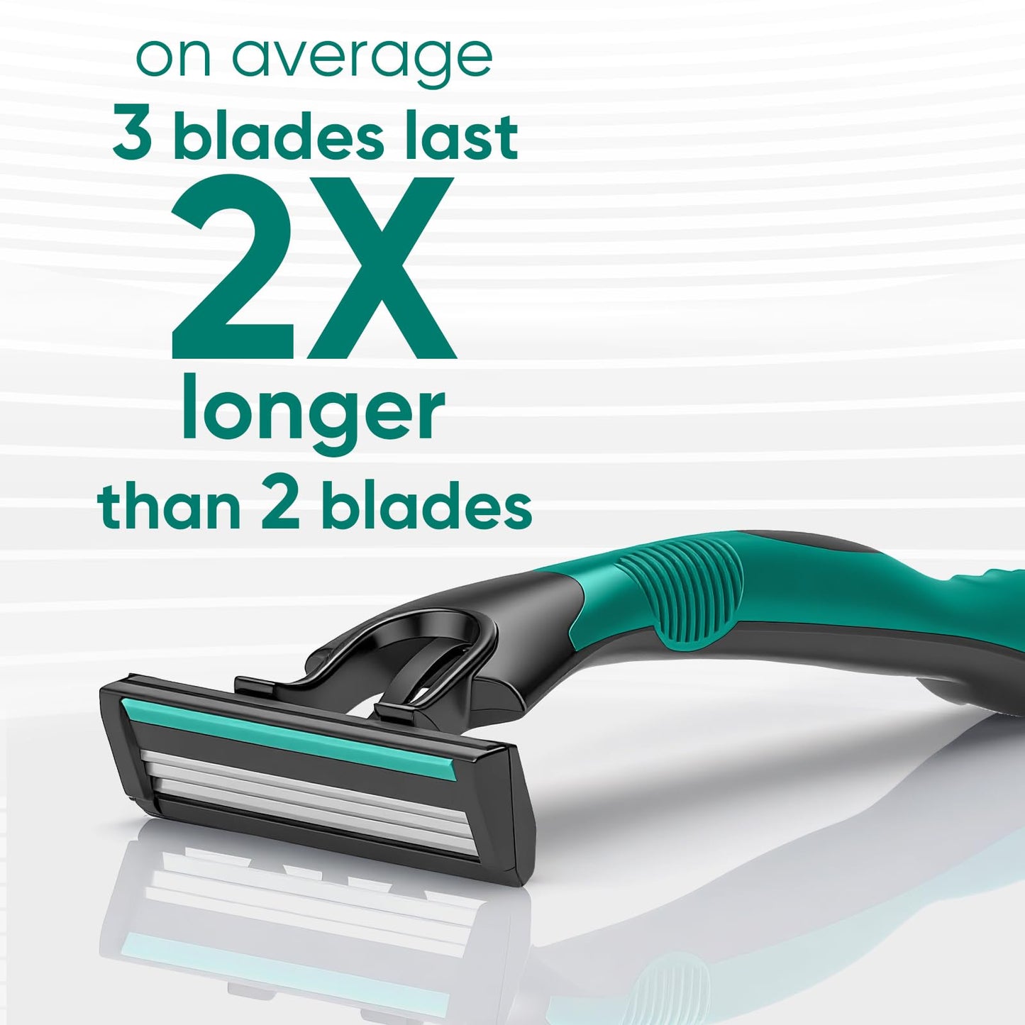Comfycheer 50 count Disposable Razors Blades for Men，3-Blade Razors，Bulk Stainless Steel Shavers with Lubricating Strip for Shaving Sensitive Skin Beauty and Personal Care Comfycheer