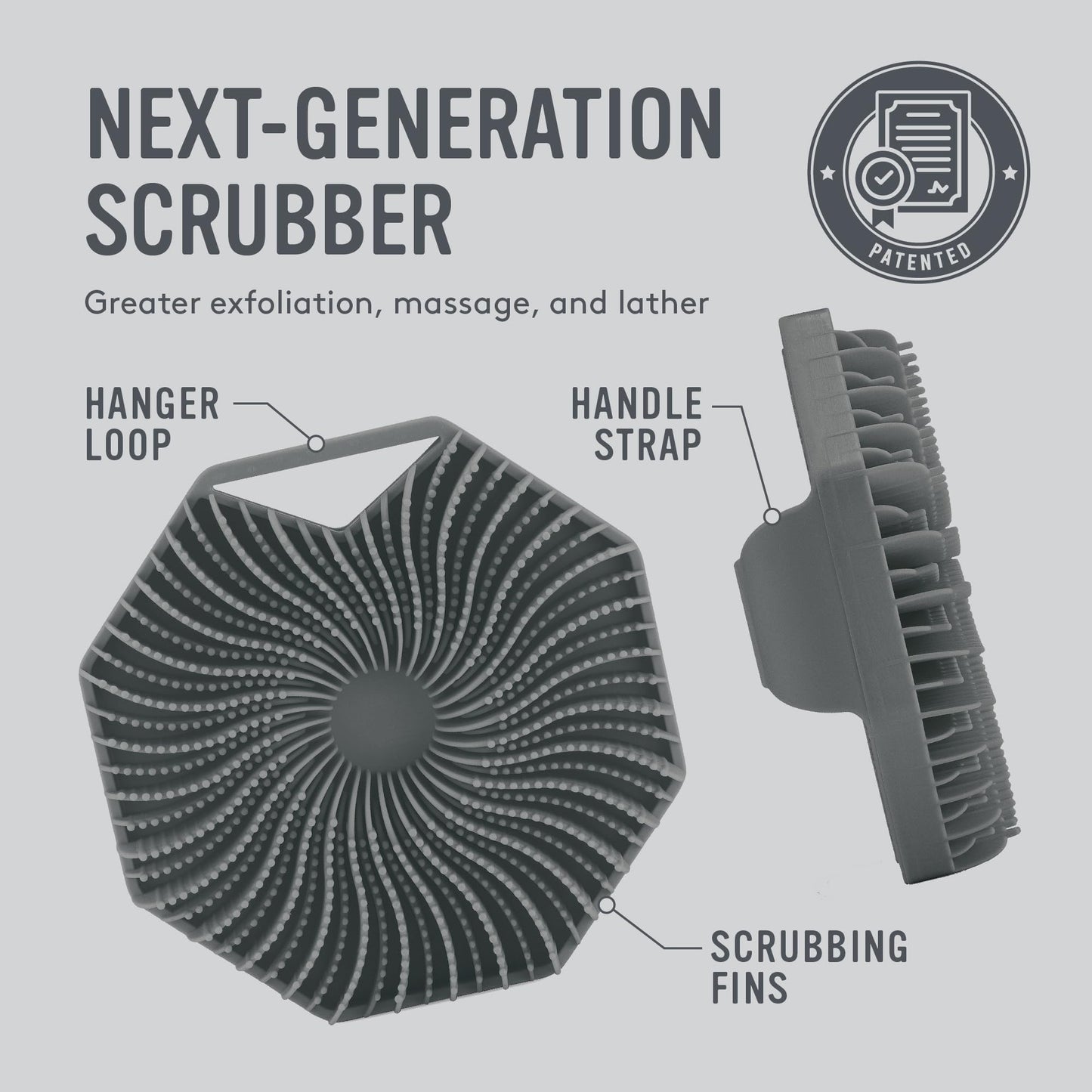 Sud Scrub® Antimicrobial Silicone Body Scrubber, Exfoliating Body Scrubber for Sensitive Skin, Eco Friendly Shower Scrubber for Body, Silicone Body Beauty & Personal Care Sud Scrub