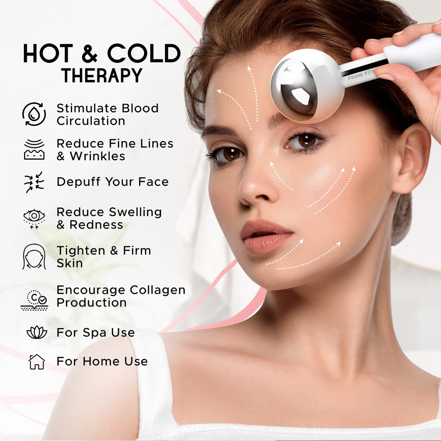 Ice Globes for Facials | Unbreakable Steel Cooling Roller | Cryo Sticks for Face | Massager for Face Neck & Eyes | Skin Care for Dark Circles Beauty & Personal Care PRIME Fitness