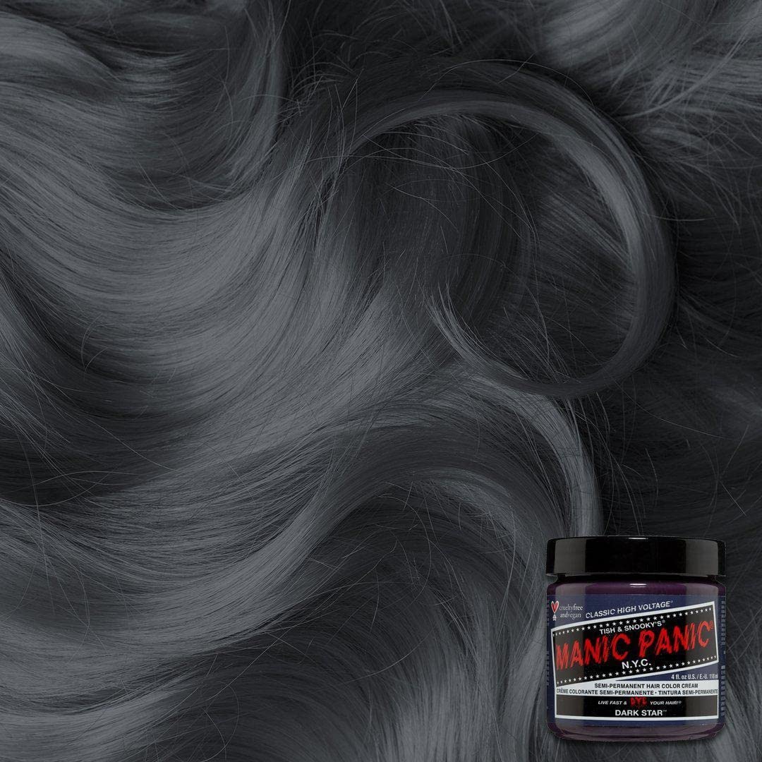 MANIC PANIC Classic Dark Star Semi Permanent Hair Color - Deep Grey Hair Dye for Women & Men That Lasts 4-6 Weeks - Vegan, Ammonia & Cruelty-Free Beauty & Personal Care MANIC PANIC