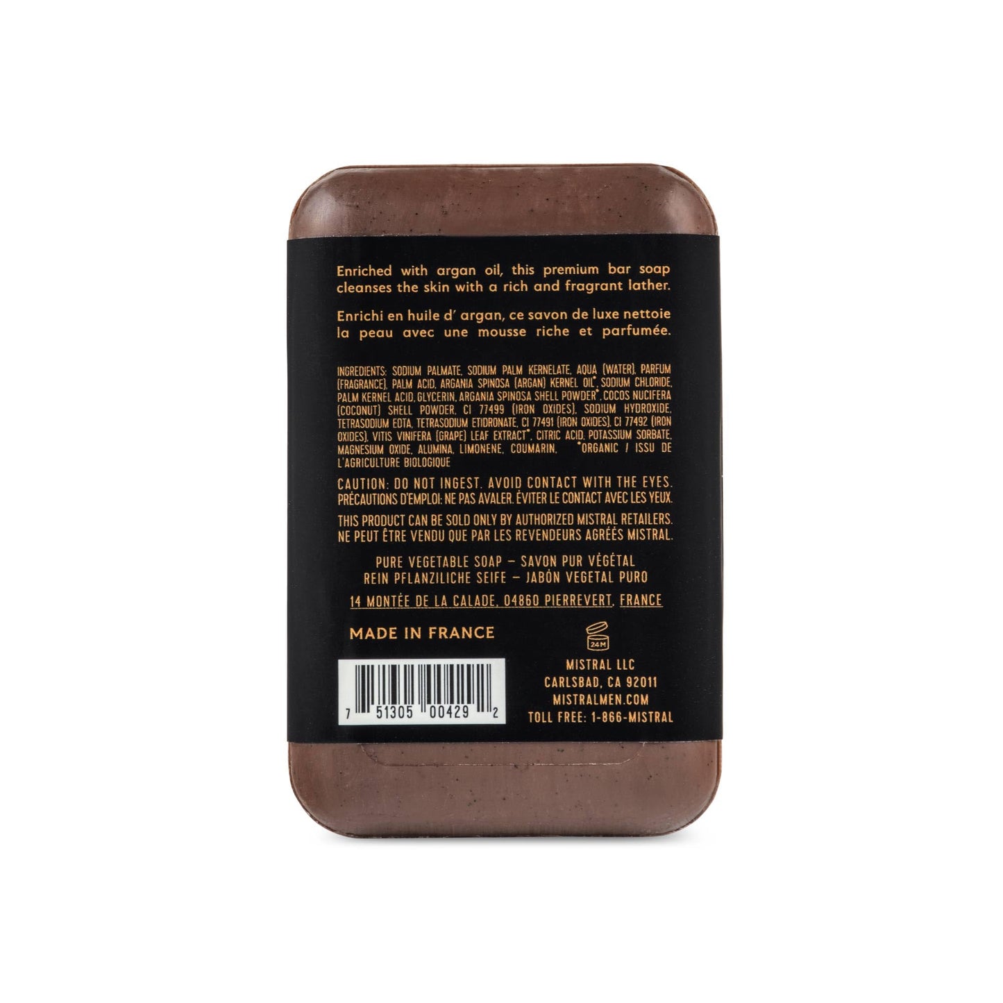 Mistral Bourbon Vanilla Luxury Bar Soap for Men | Men’s Natural Soap Bar | Paraben, Phthalates Free | Moisturizing & Triple-Milled Natural Soap Beauty & Personal Care Mistral