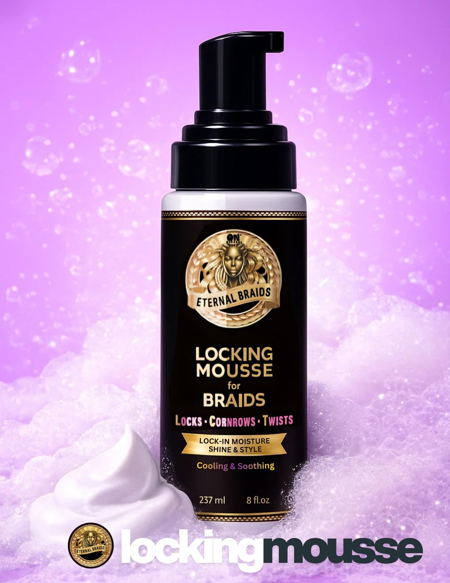On Natural Eternal Braids Locking Mousse 8 OZ Beauty & Personal Care On Natural