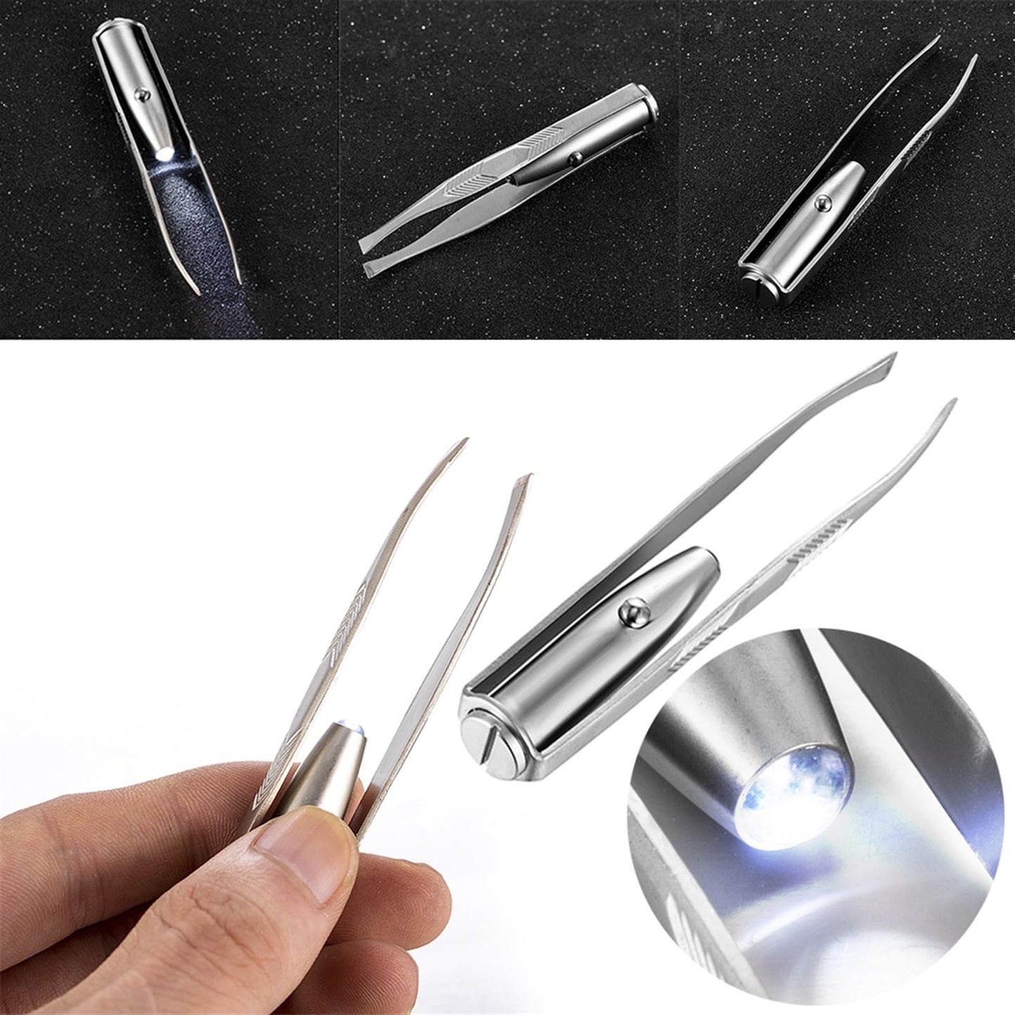 MENGKK Tweezers Tweezers Stainless Steel Face Eyebrow Design Eyelashes Remover Tools Light Eyelash Tweezers Beauty Beauty and Personal Care MENGKK