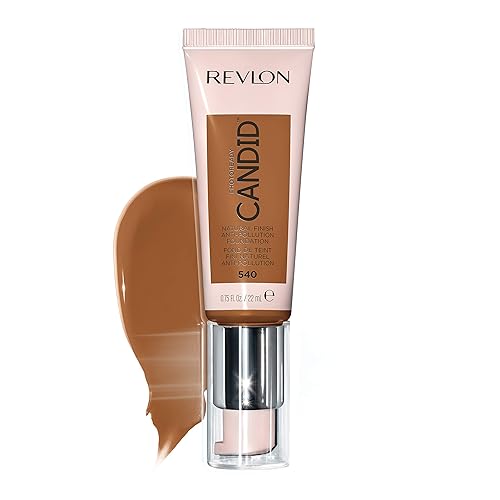 Revlon PhotoReady Candid Natural Finish Foundation, with Anti-Pollution, Antioxidant, Anti-Blue Light Ingredients, 540 Walnut, 0.75 fl. oz. Beauty & Personal Care REVLON