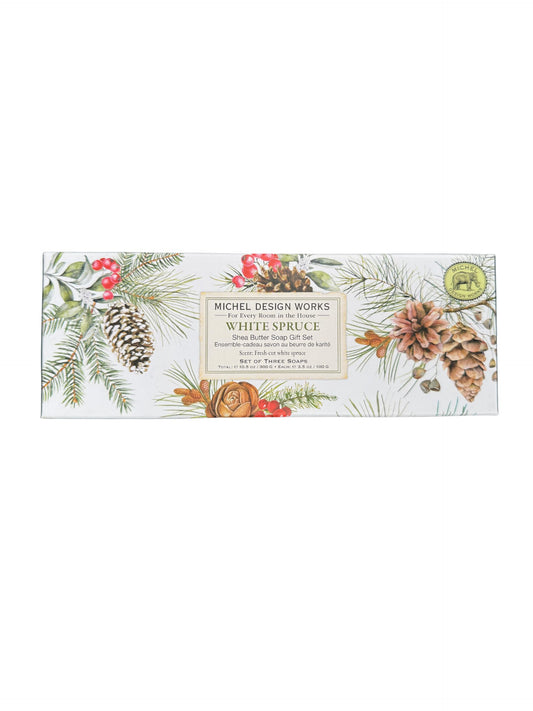 Michel Design Works Triple Shea Butter Soap Gift Set (3 Bars) (White Spruce) Beauty & Personal Care Michel Design Works