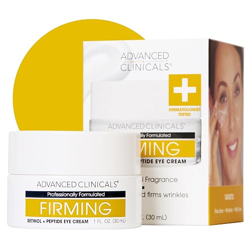 Advanced Clinicals Advanced Retinol Eye Balm + Peptides Face Moisturizer Cream | Visible Anti Aging Under Eyes Cream Improves Appearance Of Wrinkles Beauty & Personal Care Advanced Clinicals