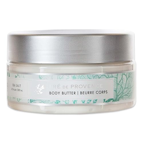 Pre de Provence Collection Shea Butter Enriched Body Butter Soothing & Hydrating Emollient Cream Body Moisturizer for Women, 6.7 Fl Oz, Sea Salt Beauty & Personal Care Pre de Provence