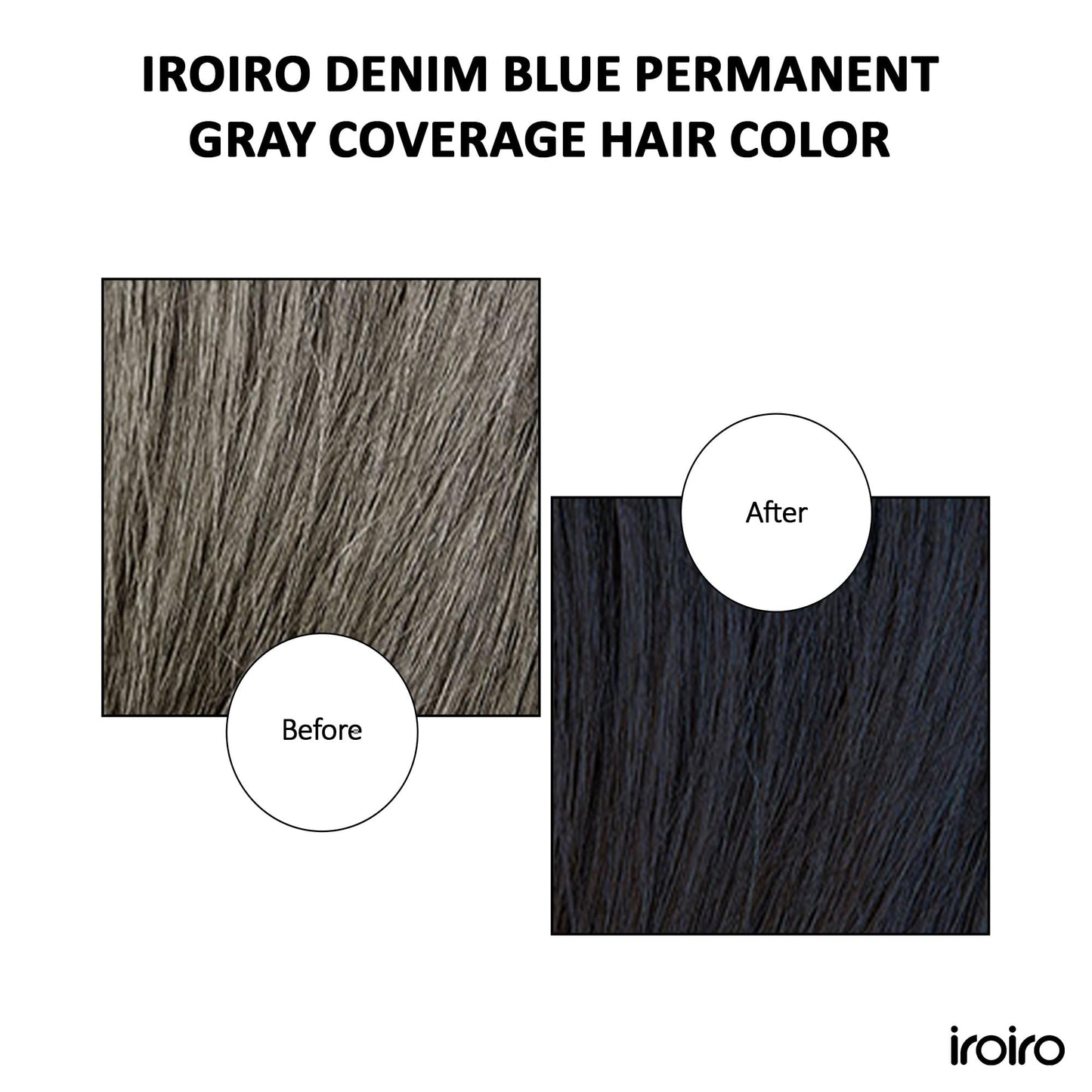 iroiro Permanent Gray Coverage Hair Color (Denim Blue, 4.72 oz) Beauty & Personal Care iroiro