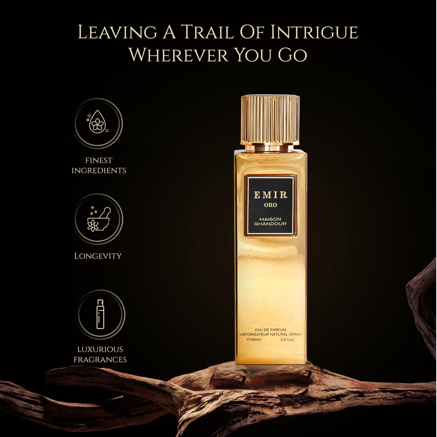 Maison GHandour Emir Oro Fragrance | Luxury Perfume for Men and Women | Unisex Perfume | Oud Cologne with Cypress Leaf, Saffron, Rosemary, Cardamom | Beauty & Personal Care Maison GHandour