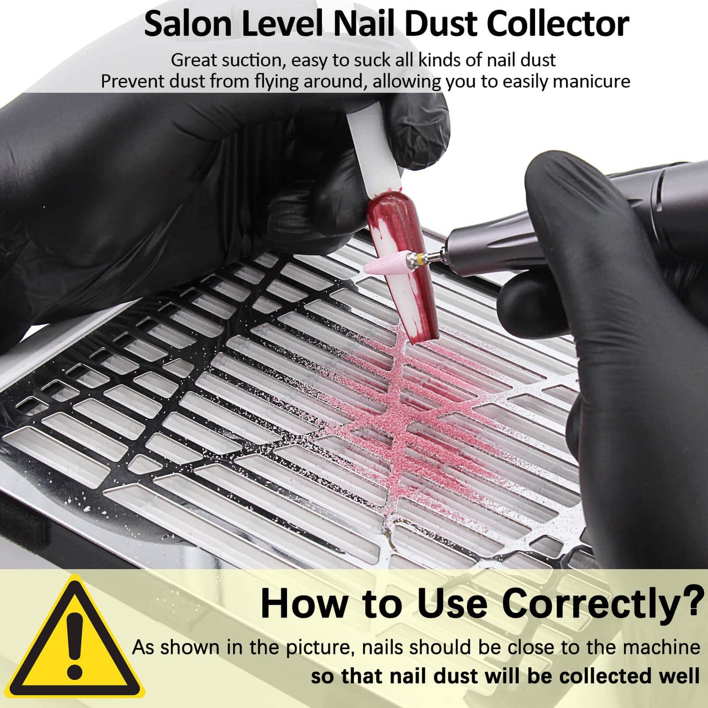 AONOLOVO Nail Dust Collector, Powerful Nail Vacuum Dust Collector Nail Tech Extractor Fan Manicure Tool for Acrylic Nails Removal, White Beauty & Personal Care AONOLOVO