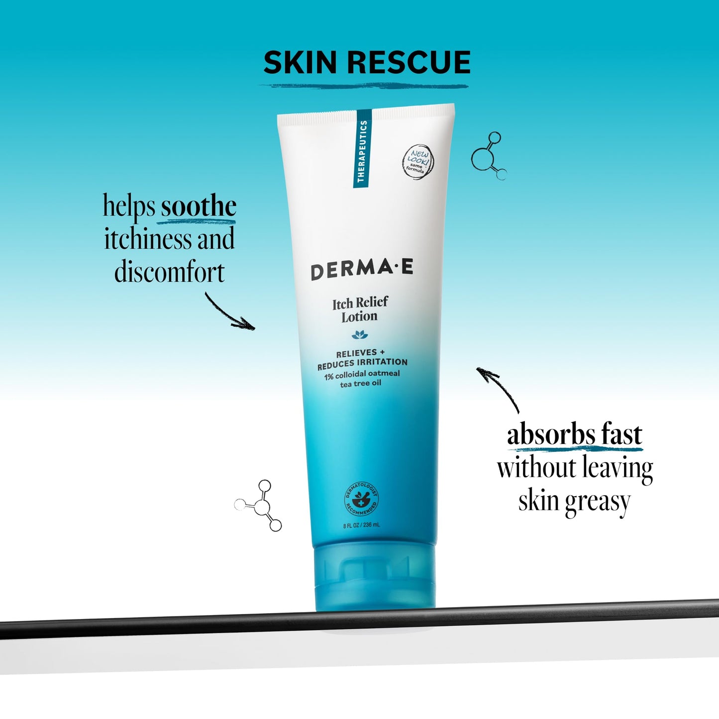 Derma E Itch Relief Lotion - Anti-Itch for Dry Skin - Soothing Itchy Skin Cream - Lightweight Body Lotion Calms and Moisturizes, 8 oz Beauty & Personal Care Derma E