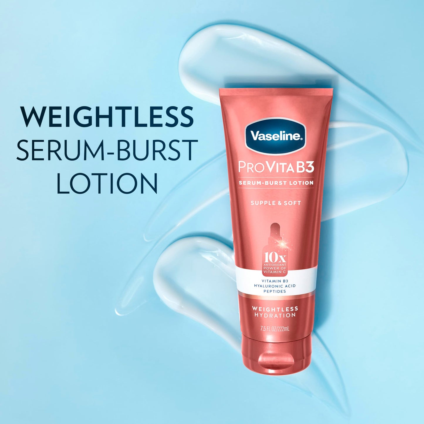Vaseline Pro VitaB3 Serum Burst Lotion Supple & Soft Healthy, Hydrated Skin, Lightweight 10x Antioxidant Power of Vitamin C with Vitamin B3 Beauty & Personal Care Vaseline