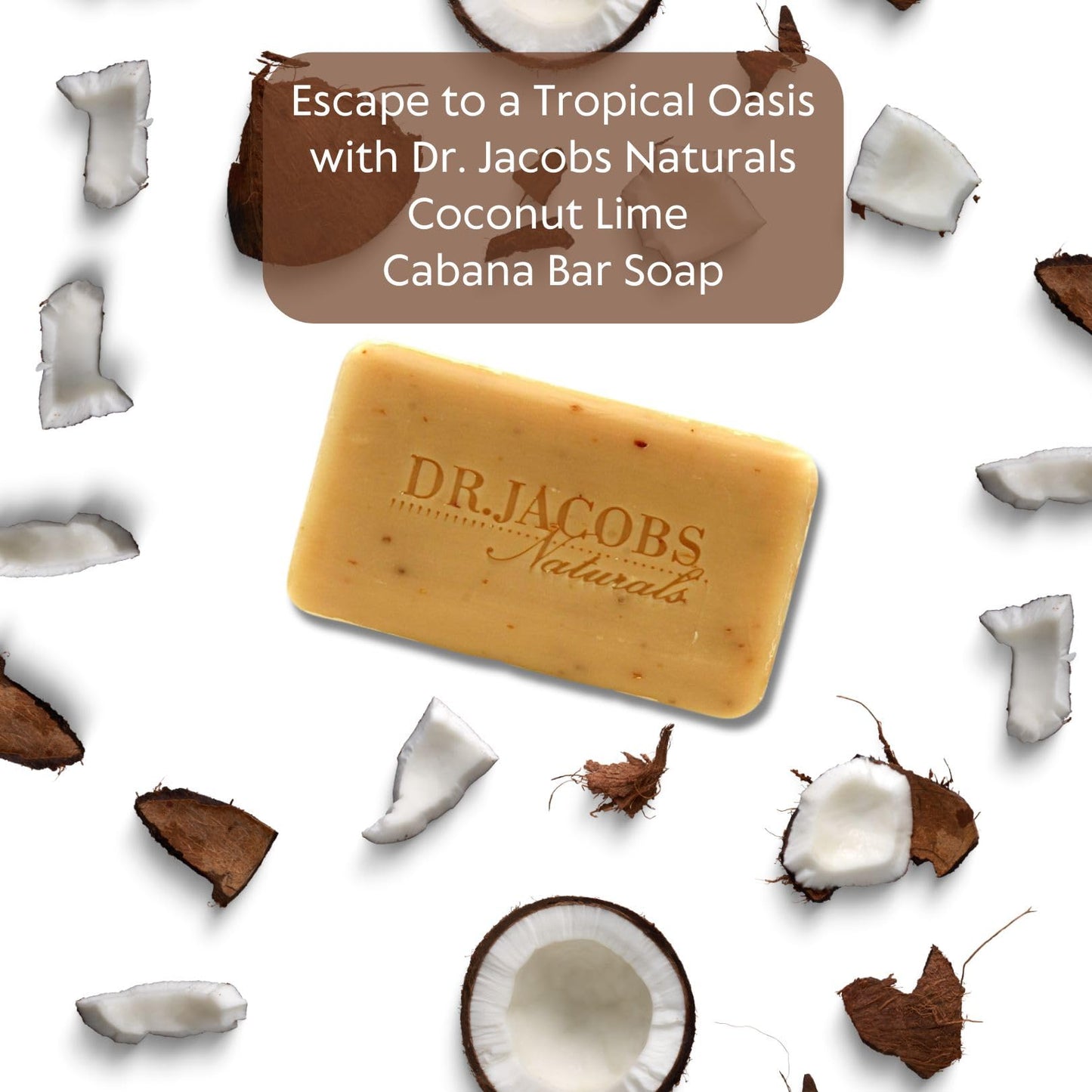 DR.JACOBS NATURALS Castile 5 oz Bar Soap for Face and Body Triple Milled Loofah Exfoliating Vegan (Coco Loco Limeade)(1-pack) Beauty & Personal Care DR.JACOBS NATURALS