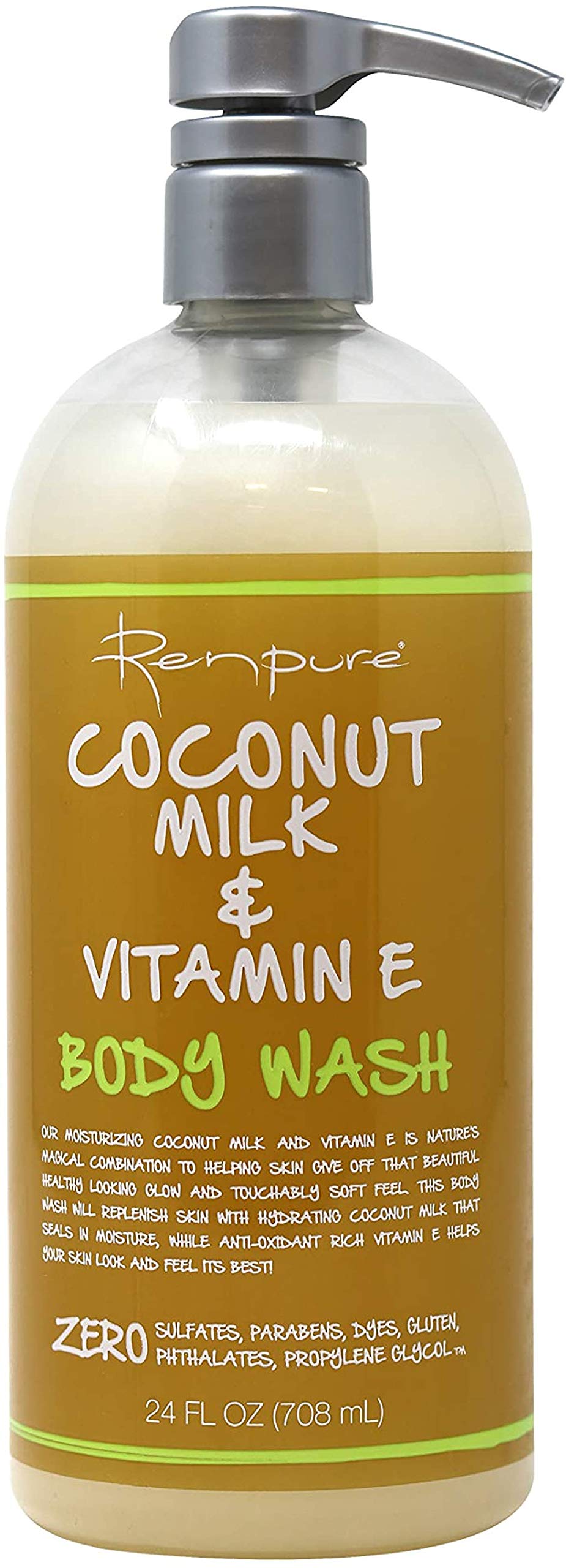 RENPURE Coconut Milk & Vitamin E Body Wash, 24 Fl Oz Beauty & Personal Care RENPURE