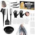 19PCS Hair Dye Kit, Hair Coloring Products with Hair Dye Brush, Collapsible Bowl, Clips, Ear Muffs, Disposable Gloves, Scarf, Shower Cap Beauty & Personal Care vivinin