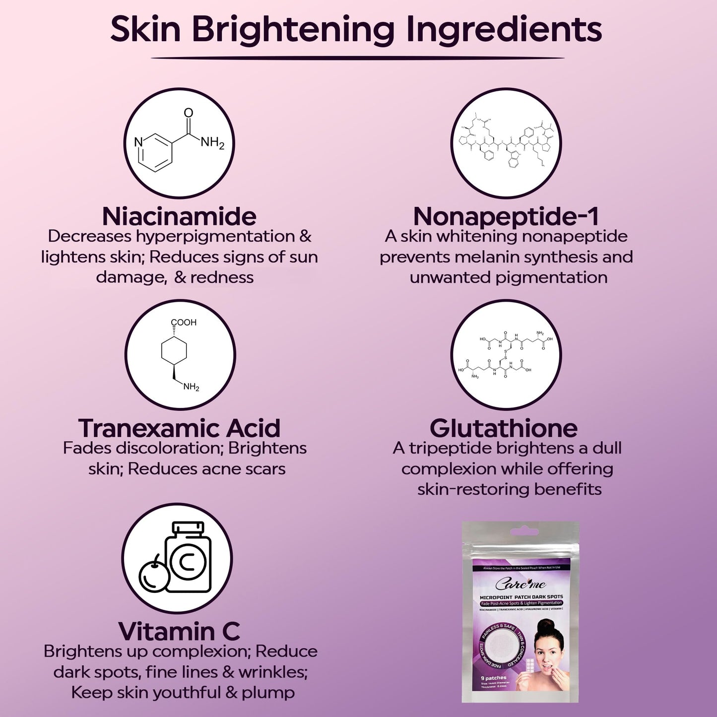 Microdart Dark Spot Patch with 127 Micropoints (1 Pack of 9 Patches) - Fades & Brightens Acne Marks, Dark Spots & Discoloration - Post-Acne Treatment Beauty & Personal Care Care me