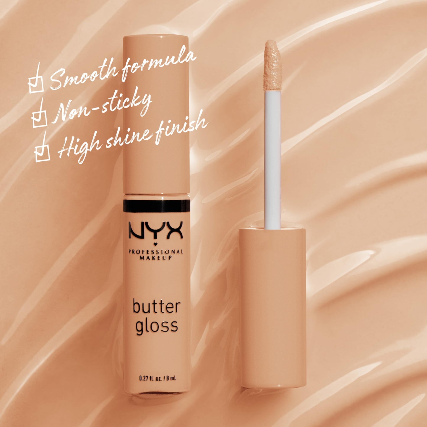 NYX PROFESSIONAL MAKEUP Butter Gloss, Non-Sticky Lip Gloss - Fortune Cookie (True Nude) Beauty & Personal Care NYX PROFESSIONAL MAKEUP