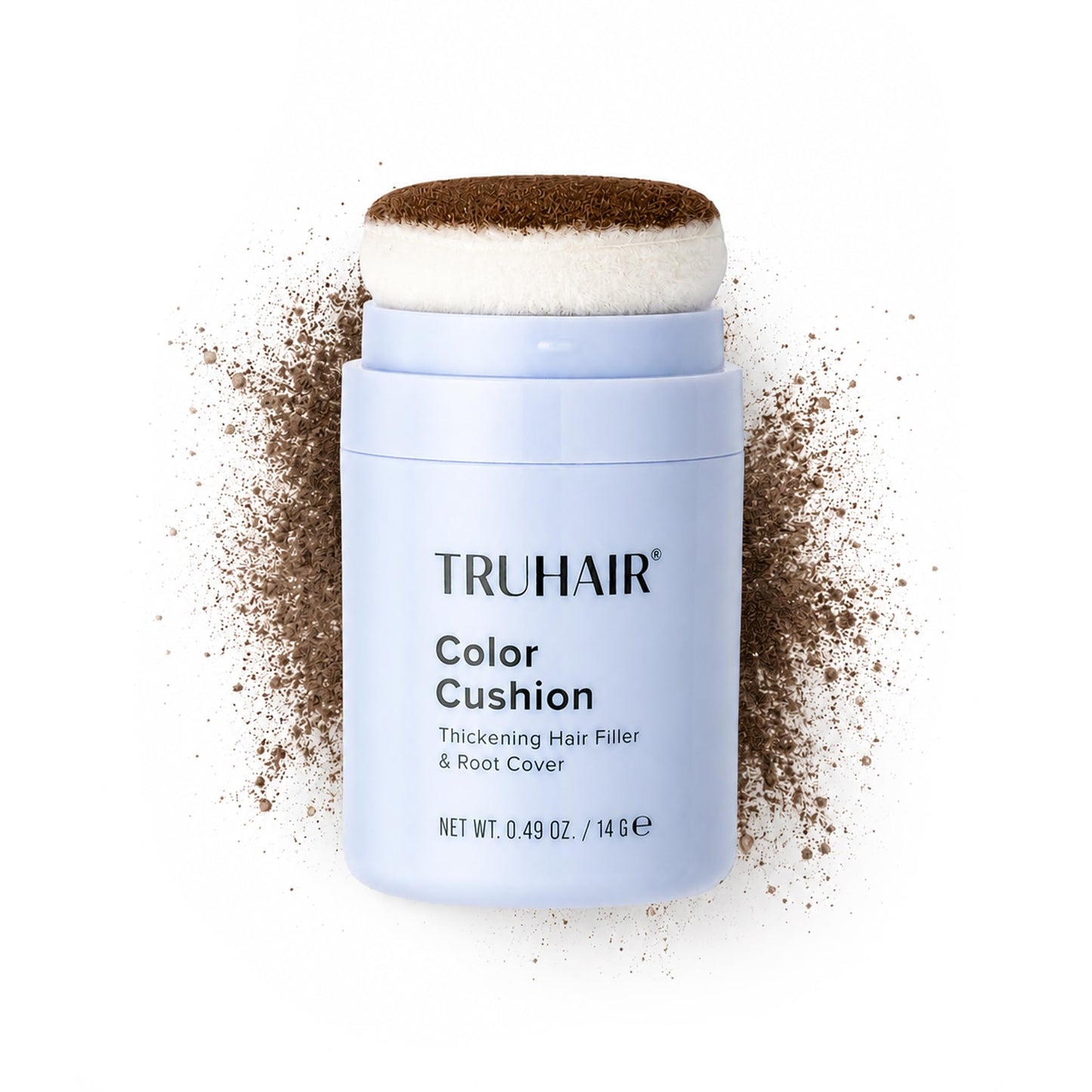 TRUHAIR Color Cushion Thickening Hair Filler & Root Cover Up Powder - Oil Absorbing Hair Fibers for Thinning Hair - Instant Volume, Gray Coverage Beauty & Personal Care Truhair