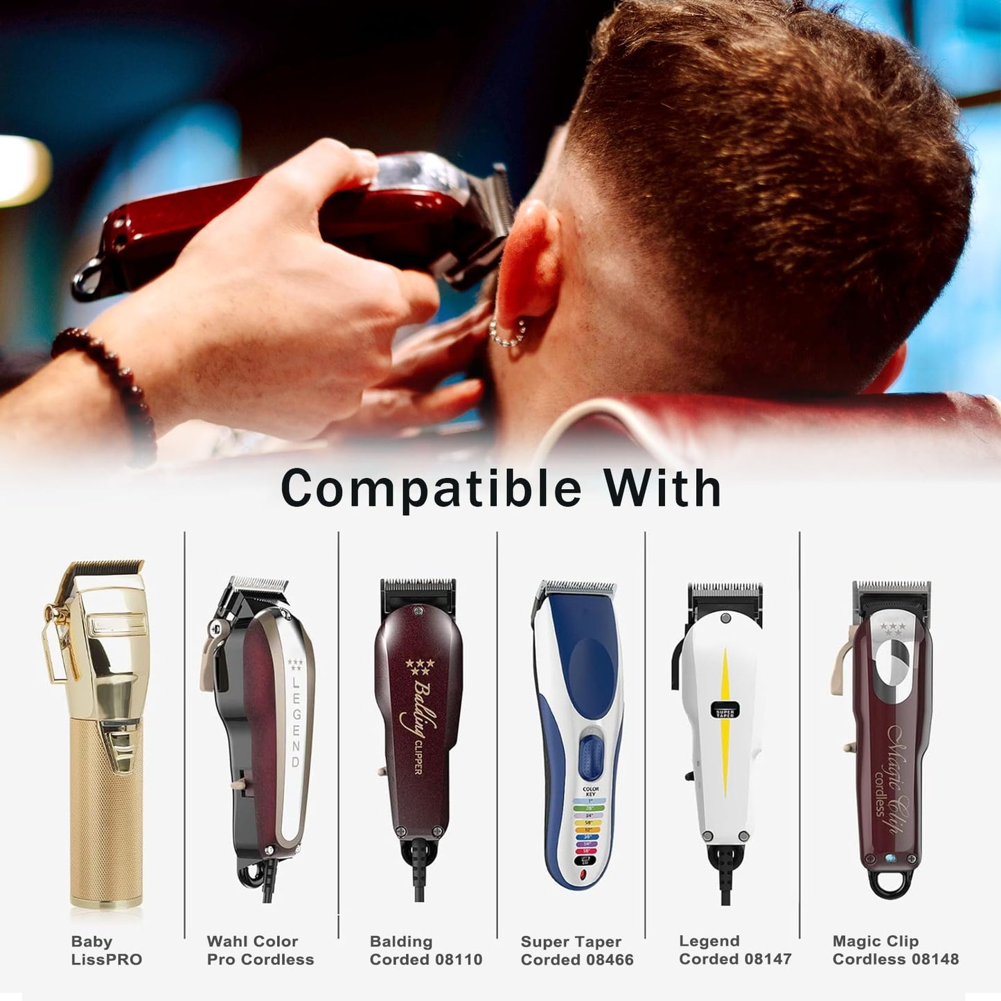 Professional for Wahl Clipper Guards Set, 10 Pcs Coded Cutting Guides #3170-400- 1/16” to 1” Compatible with All Wahl Clippers Beauty and Personal Care CR8GR8