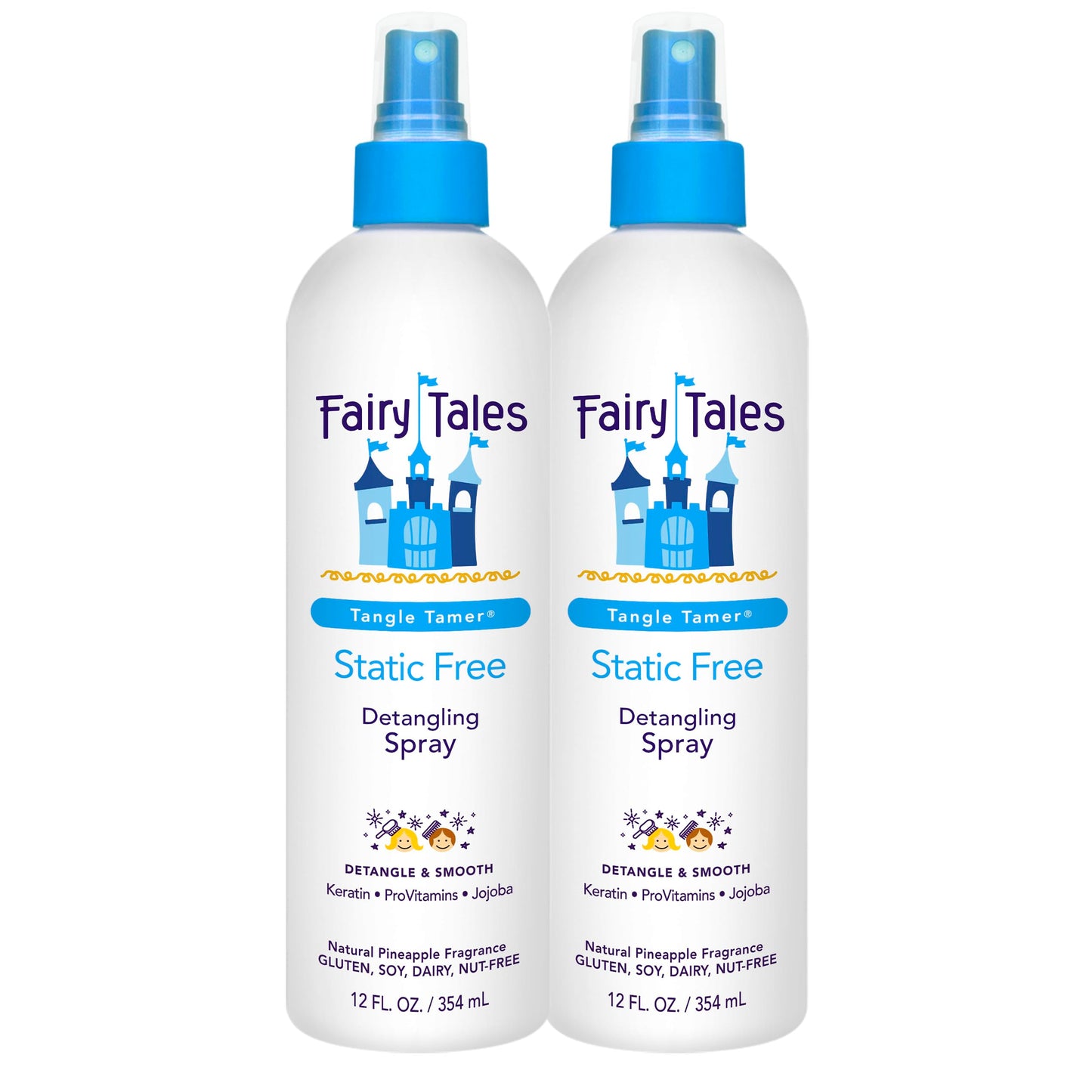 Fairy Tales Tangle Tamer Static Free Detangling Spray - Detangler Spray for Kids - Paraben Free, Sulfate Free, Gluten Free, Nut Free - 12 oz (2 pack) Beauty & Personal Care Fairy Tales