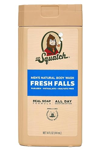 Dr. Squatch Men Natural Non-Exfoliating Body Wash Fresh Falls 14 fl oz Beauty & Personal Care Dr. Squatch