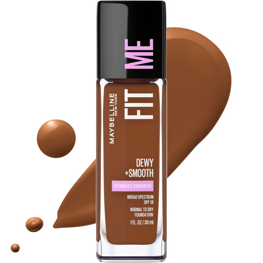 Maybelline Fit Me Dewy + Smooth Liquid Foundation Makeup, Java, 1 Count (Packaging May Vary) Beauty & Personal Care MAYBELLINE