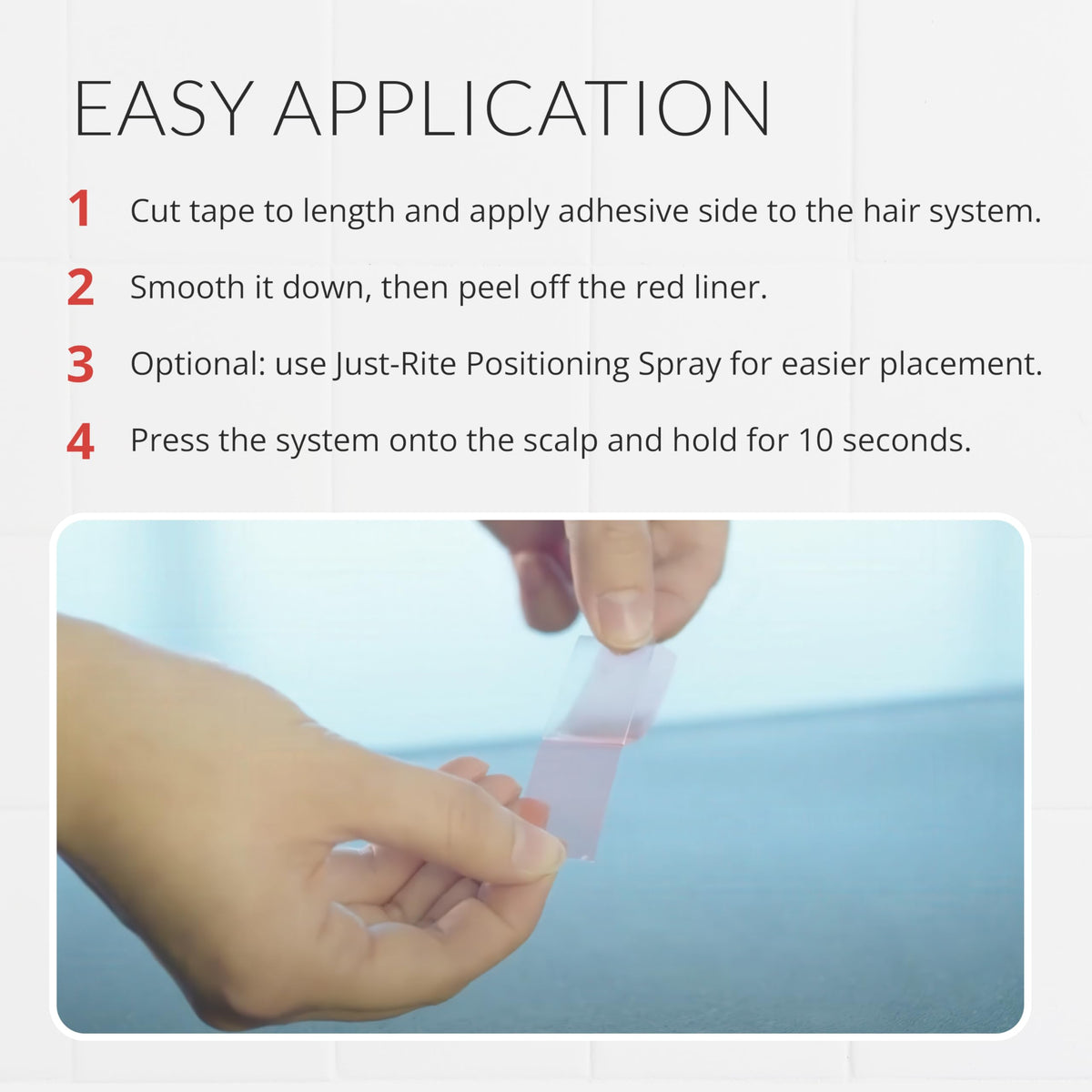 Walker Tape Sensi-Tak Hairpiece Roll 3/4" x 36 Yards, Extended Wear Wig Tape Double Sided Ultra Hold for Poly Systems, Clear Lace Wig Adhesive for