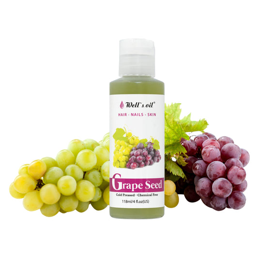 GRAPESEED OIL | 4oz (118ml) | All-Natural | For Hair, Skin & Nails | Moisturizer for Sensitive Skin Types | Refined, Cold Pressed | by Well's Oil Beauty & Personal Care Well's Oil