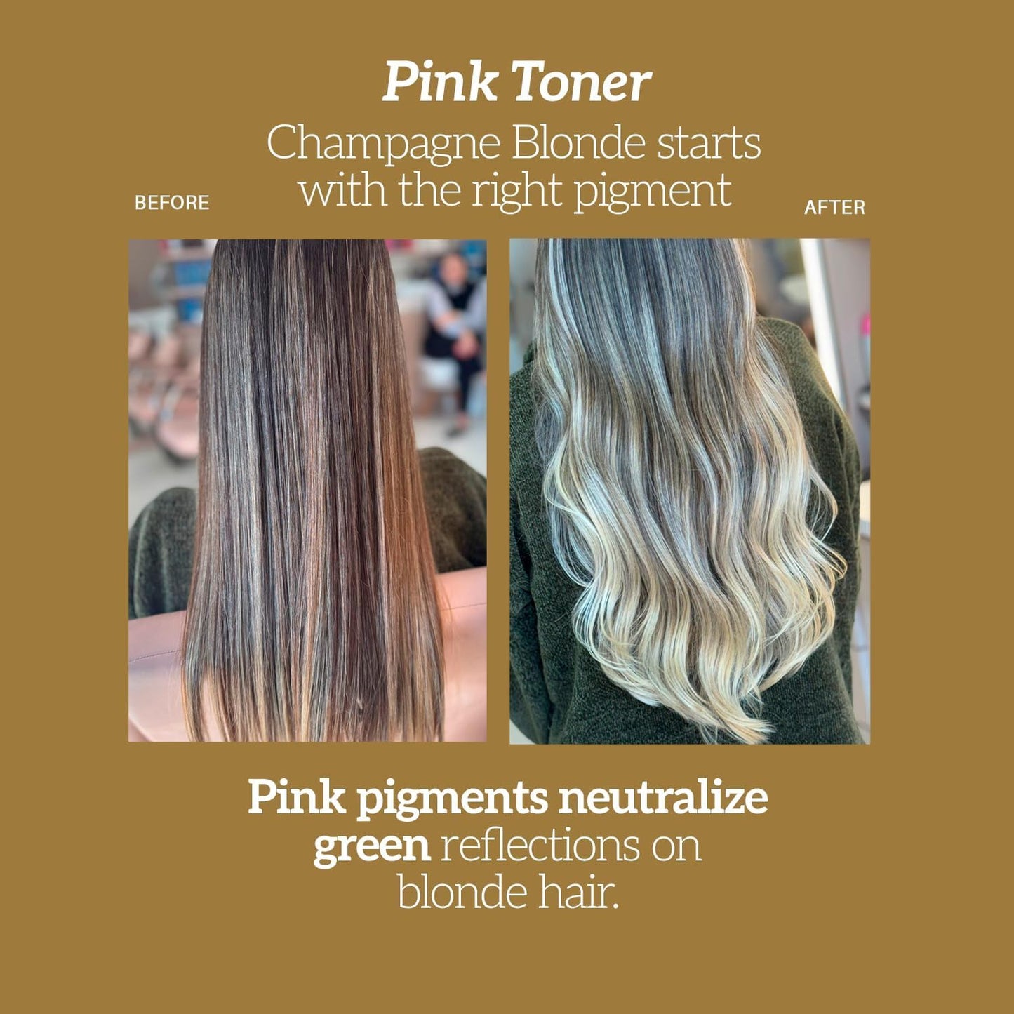 Robson Peluquero Pink Toning Kit | Hair Toner Gloss + Shampoo | Creates Champagne & Neutral Blonde for Brassy, Bleached & Highlighted Hair, Hydrates Beauty & Personal Care Robson Peluquero