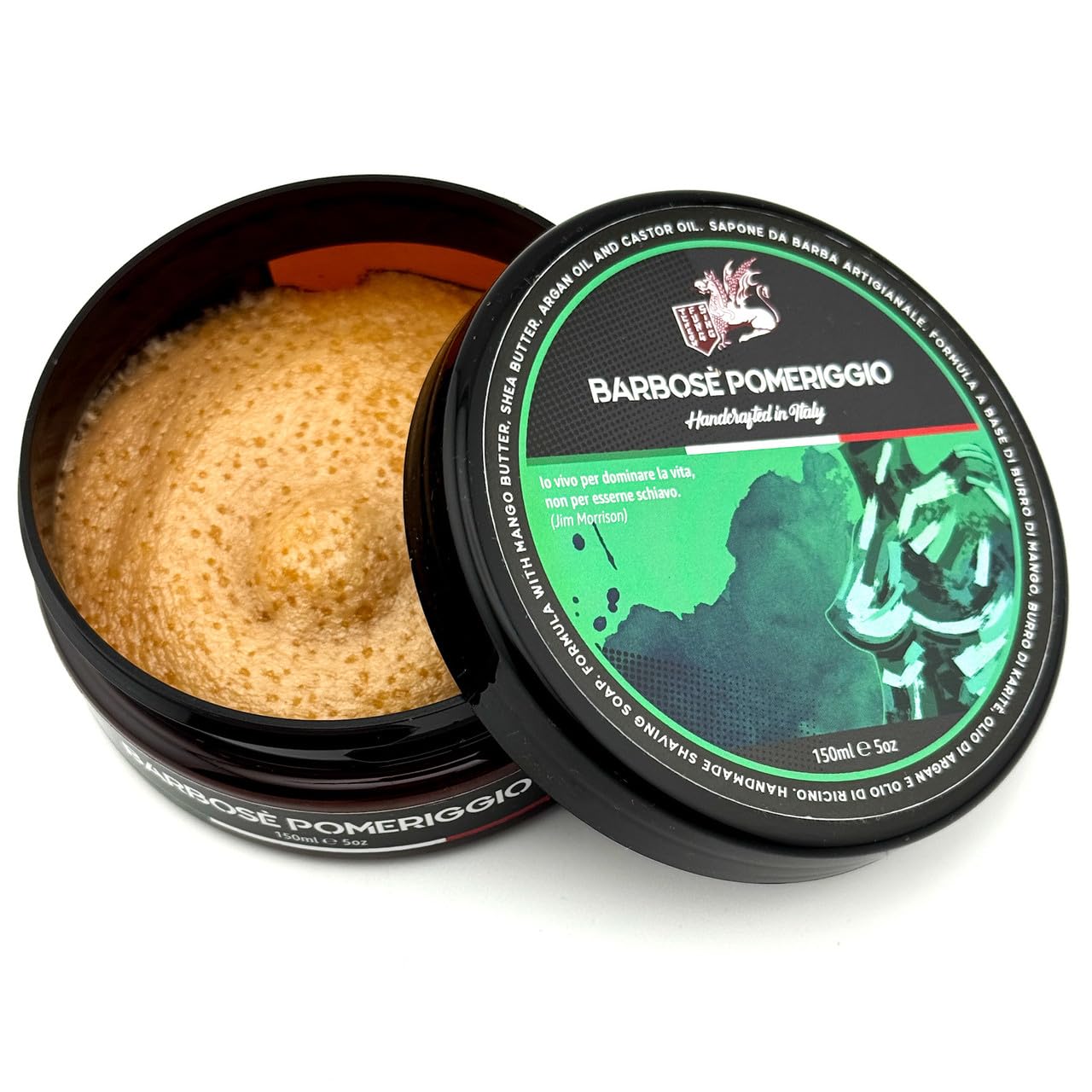 TFS Torino “Barb?sè Pomeriggio” Shaving Cream - 100 ml, Luxurious Made-in-Italy Cream with Coconut & Mint Fragrance, Rich Neutralizing Lather Beauty and Personal Care TCHEON FUNG SING