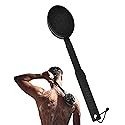 Black Wolf Silicone Body Scrubber & Exfoliator - Vibrating Loofah Shower Scrubber Brush with Handle Extension for Back - Deep Cleaning & Exfoliating Beauty & Personal Care Black Wolf
