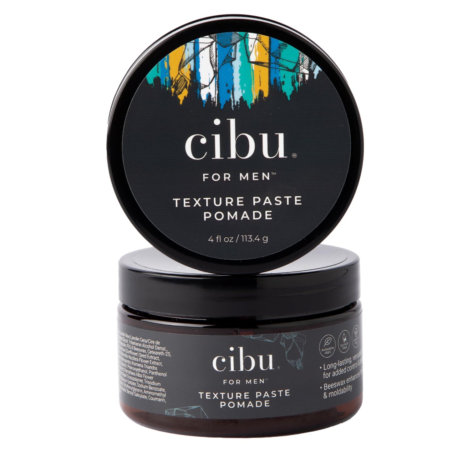 CIBU for Men Texture Paste Pomade 4 oz - Strong Hold Pomade for Men for Long Lasting Hold Texture, and Definition - Ideal for Messy, Sleek, and Casual Beauty & Personal Care CIBU