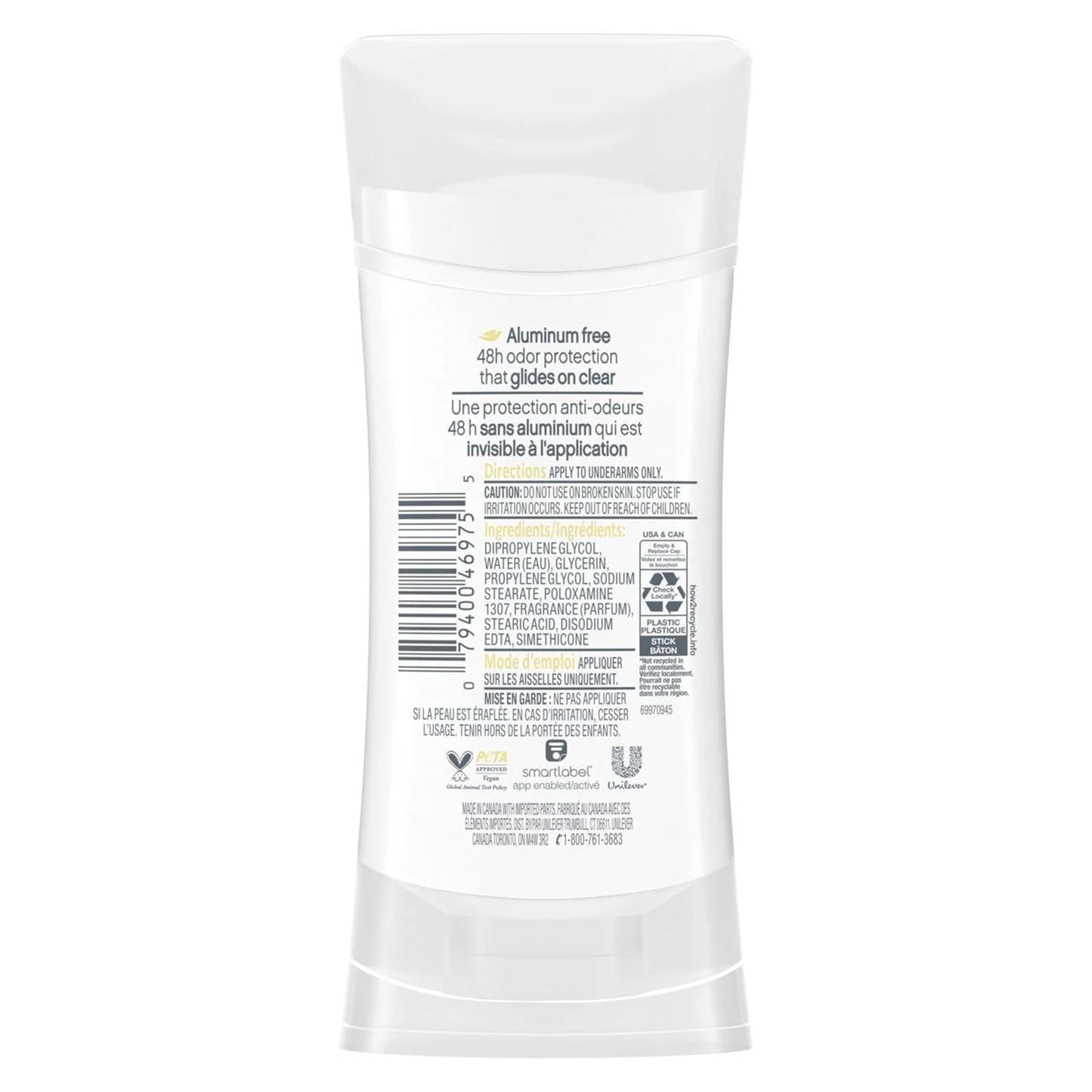 Dove Aluminum Free Deodorant for Women 3 Count Sensitive 72 hour odor protection 2.6 oz Beauty and Personal Care Dove