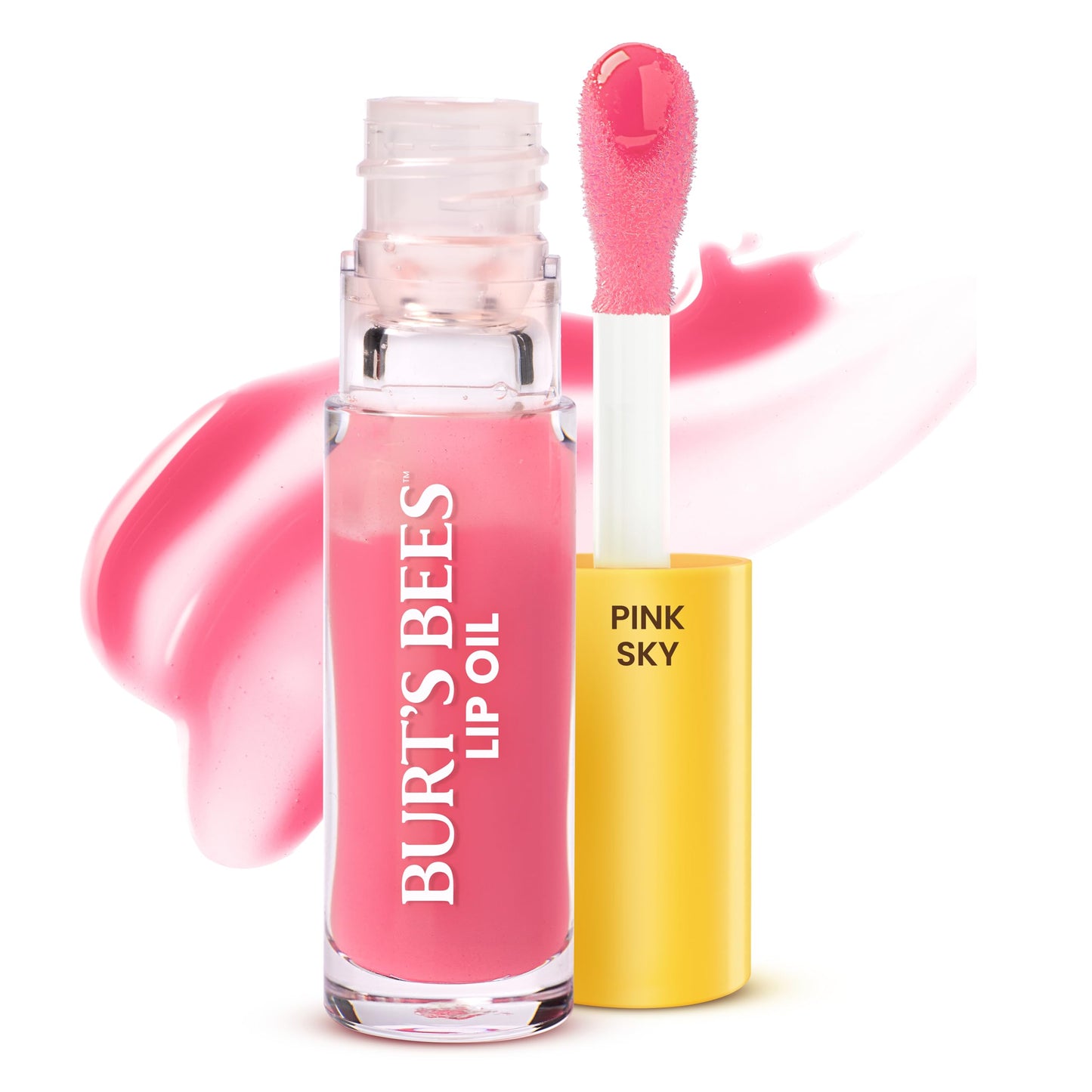 Burt's Bees Lip Oil Pink Sky, Instant Hydration, Nourishes and Softens Lips, Sheer Wash of Color, High Shine Finish, Responsibly Sourced Jojoba Oil Beauty and Personal Care Burt's Bees