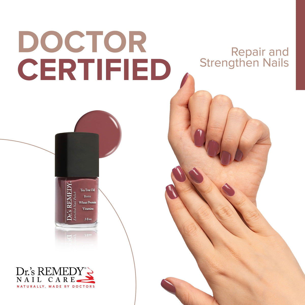 Dr.'s Remedy Enriched Nail Polish - MELLOW Mauve Beauty & Personal Care Dr.'s Remedy