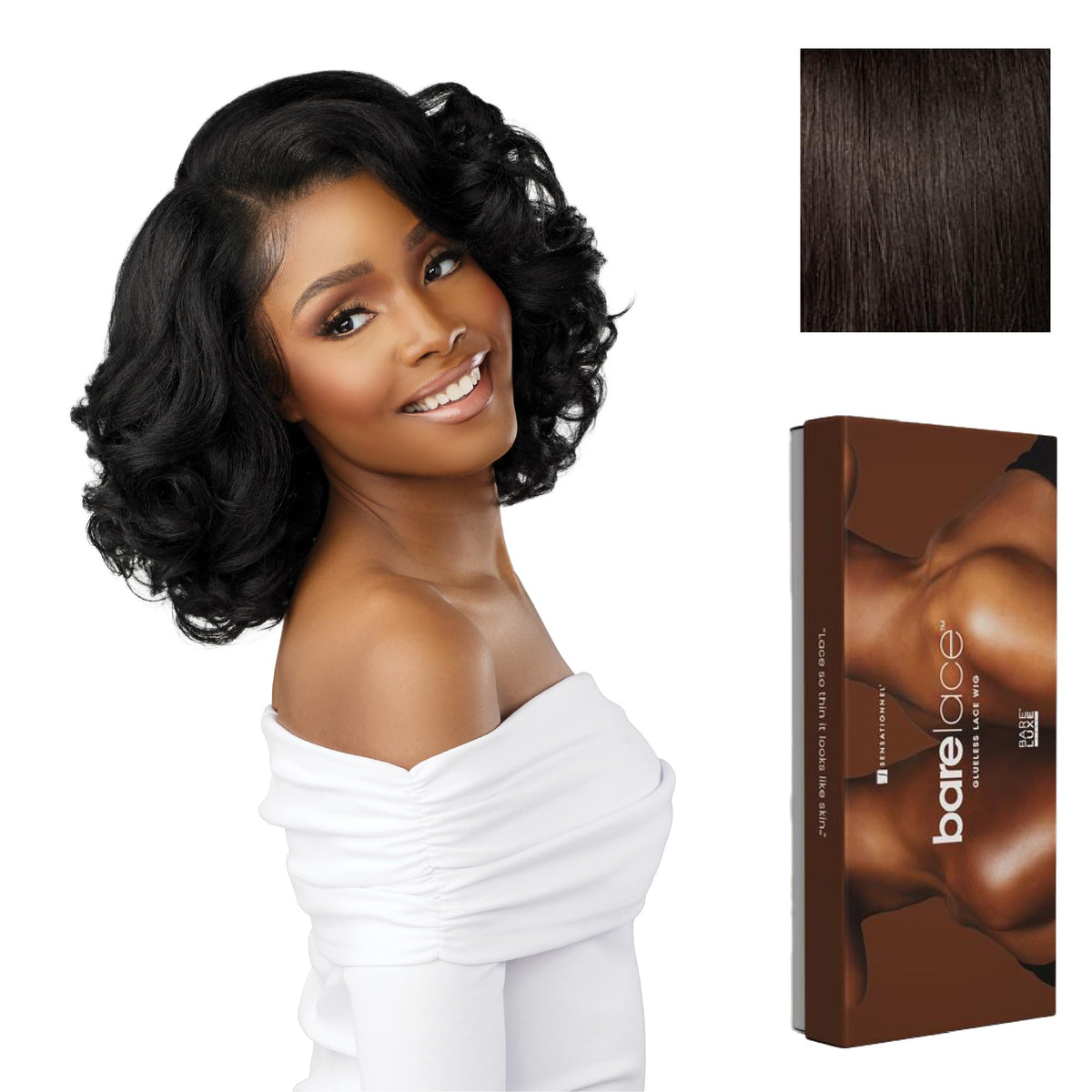 Sensationnel Bare Lace 13x6 Wig-Unit 19, 2 DARKBROWN