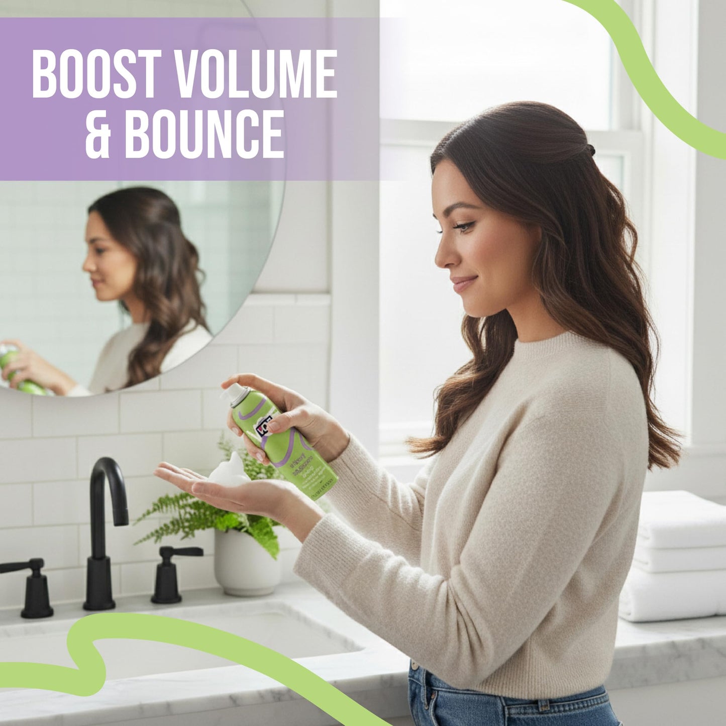 Alberto V05 Vibey Volume Mousse - Volumizing Hair Mousse - with Pro-Vitamin B5 and Rice Protein - Crunch-Free Hold - For Fine and Flat Hair - 7 oz Beauty & Personal Care VO5