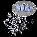 Sethexy Short Oval False Nails 500Pcs 10Sizes Full Cover Acrylic Nail Tips For Art Nail Design (Clear) Beauty & Personal Care Sethexy