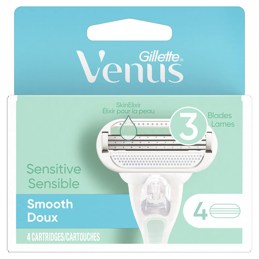 Gillette, Venus Smooth Sensitive Cartridges, 4 Count Beauty and Personal Care Gillette Venus
