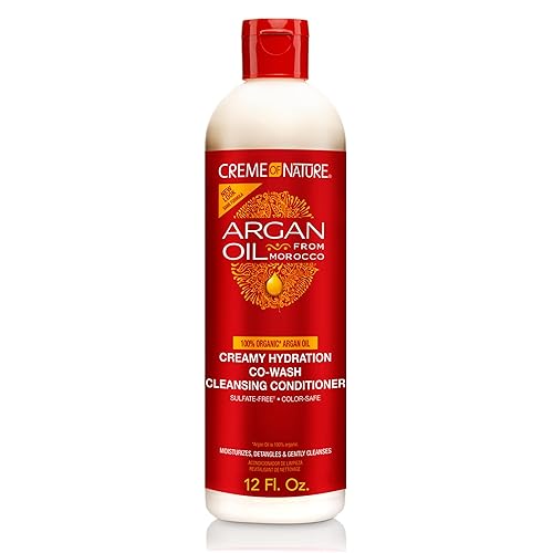 Creme of Nature Creamy Hydration Co-Wash Cleansing Conditioner, Gently Cleanses & Hydrates, Sulfate-Free, Color Safe, Infused with Argan Oil, 12 oz Beauty & Personal Care Creme of Nature